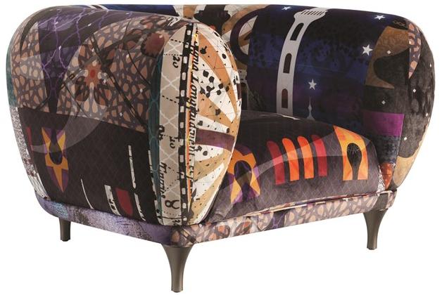 Roche Bobois Кресло из ткани с подлокотниками Globe trotter sun-id-1433011 - Вид №2