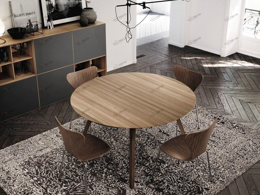 TREKU Раздвижной круглый деревянный стол Aise sun-id-1372039