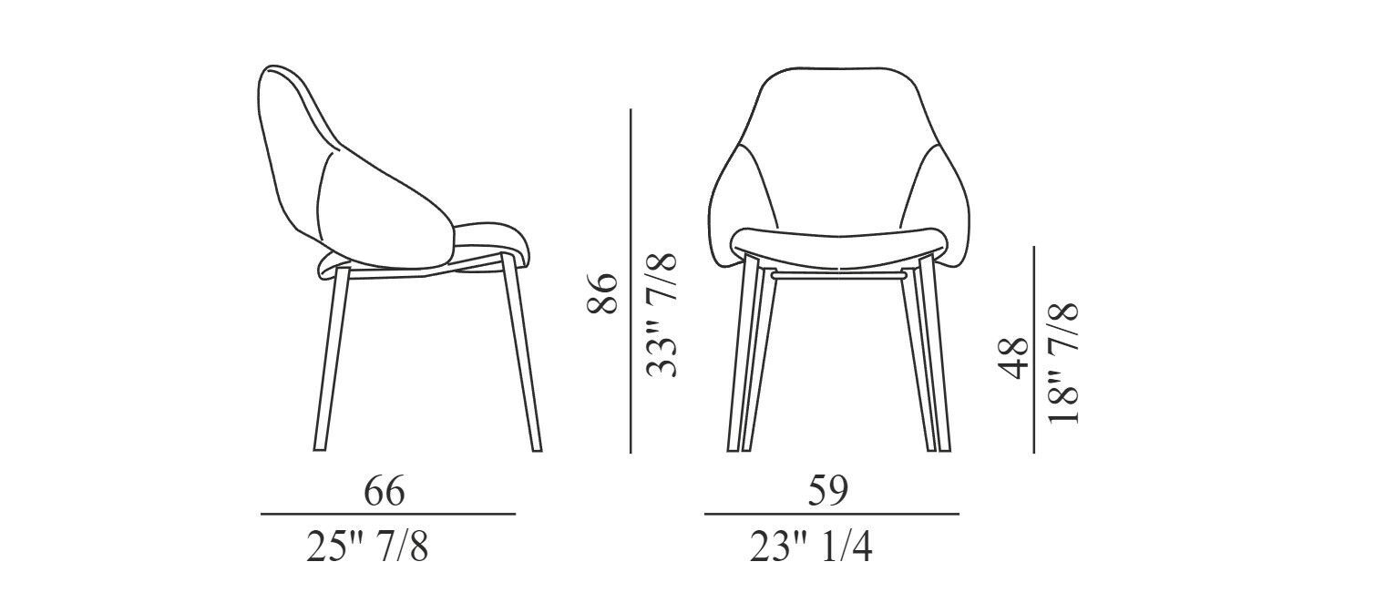Мягкий стул EFORMA силуэт ARCH-00124151 - Вид №2