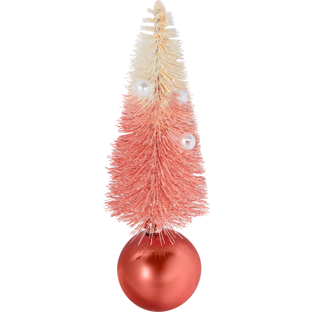 87036564 Елочная игрушка Елка на шаре 13x5 цвет розовый STLM-0960478 Santreyd  - Вид №1