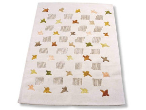 Ковер ручной работы с прямоугольным рисунком