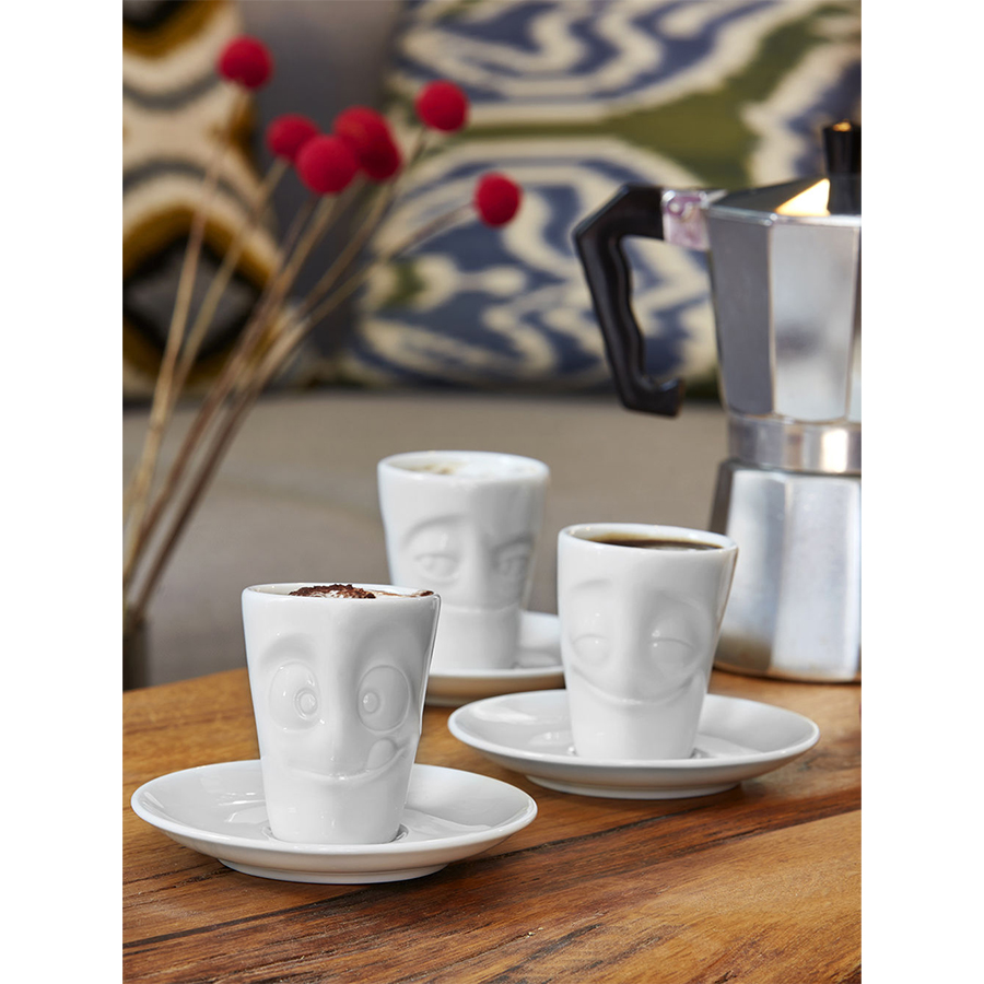 T02.11.01 Кофейная чашка с блюдцем tassen impish 80 мл белая Tassen by FIFTYEIGHT PRODUCTS  - Вид №4