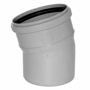 Отвод ПВХ канализационная D110мм 15 градусов