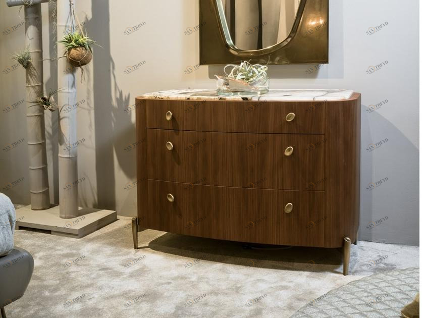 Bellotti Ezio Комод из орехового дерева с мраморной столешницей Gea 2018-71