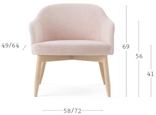 Billiani Кресло из ткани с подлокотниками Spy 651 - Вид №3