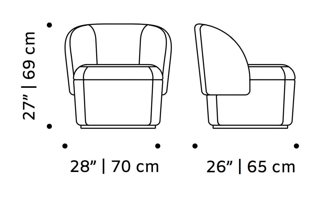 Тканевое кресло Mambo Unlimited Ideas BISOU ARCH-00049344 - Вид №6
