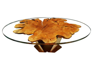 Овальный стол из ясеня и смолы