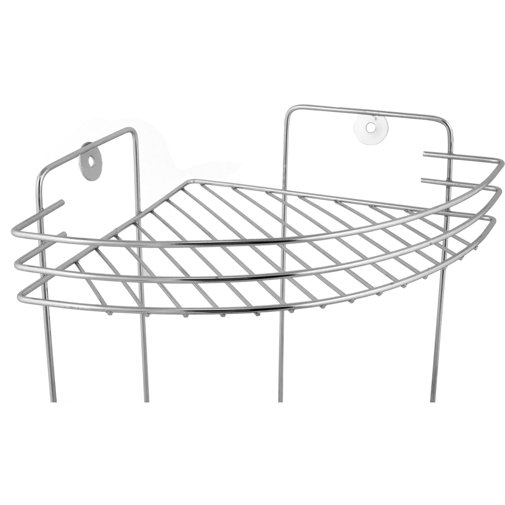 Полка для ванной комнаты Аквалиния трёхъярусная угловая металл W2672C STLM-2121206 - Вид №1