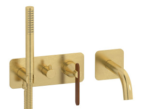 Смеситель для душа с 4 отверстиями и ручным душем