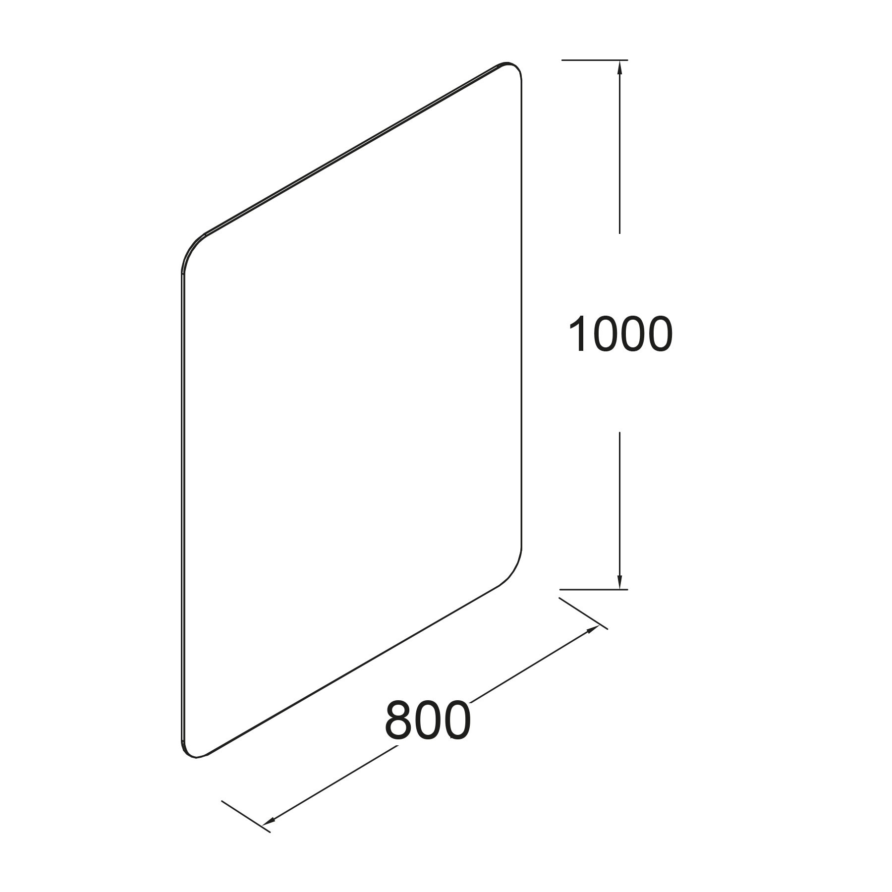 20734 SALGAR Зеркало ROTA 1000 1000 x 800 мм  - Вид №2