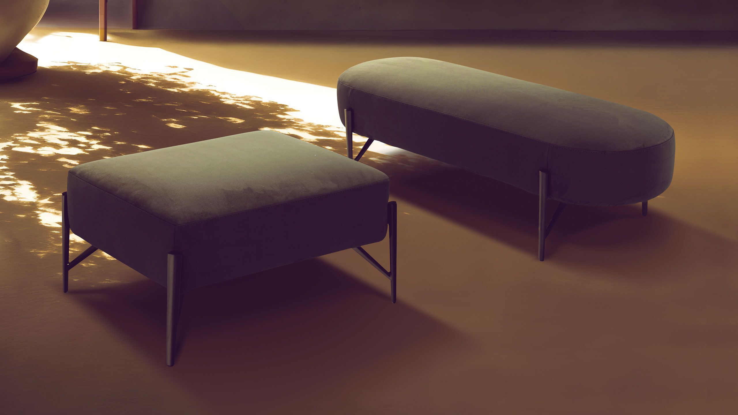 Бархатная мягкая скамейка Calia Italia Superior ARCH-00147679 - Вид №1