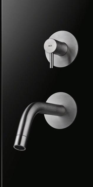 MGS Смеситель для умывальника из нержавеющей стали настенный Minimal sun-id-1383316 - Вид №2