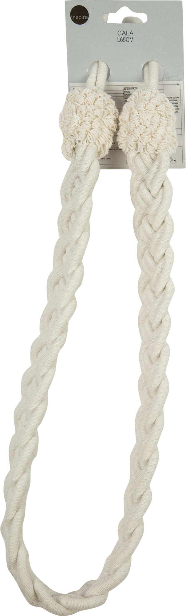 18696026 Подхват для штор «Кала» 65 см цвет белый STLM-0012091 INSPIRE  - Вид №1