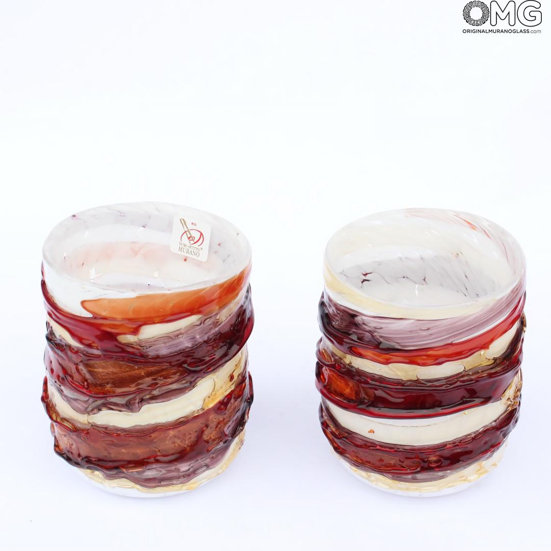 2087 ORIGINALMURANOGLASS Набор из 6 стаканов - Goto Murano di Fornace - Сбруффи - муранское стекло 8 см  - Вид №1