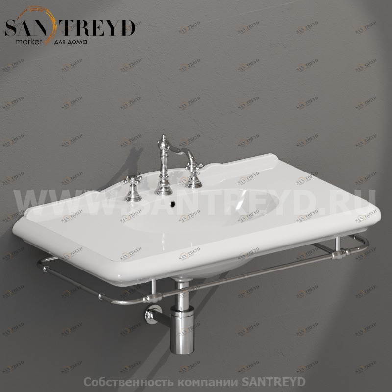 PAPC23 Полотенцедержатель на раковину 100 см хромированный Globo Paestum Италия Ceramica Globo