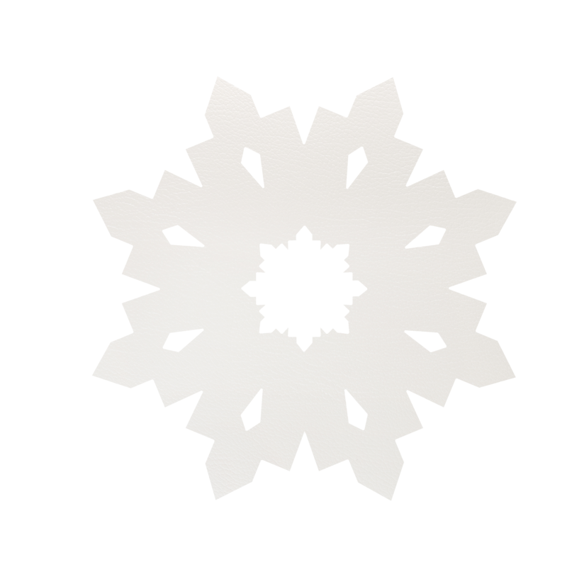 990131 Chrystel white подстановочная салфетка снежинка 40x40 см, толщина 1,6 мм;LIND DNA 