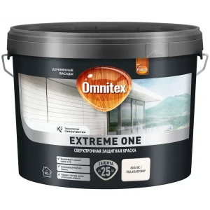 Фасадная краска Omnitex Extreme One полуматовая цвет белый база BC 8.5 л 89438527 STLM-2209102