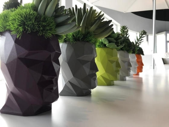 070281 Кашпо матовое антрацит 42см Vondom Adan - Вид №3