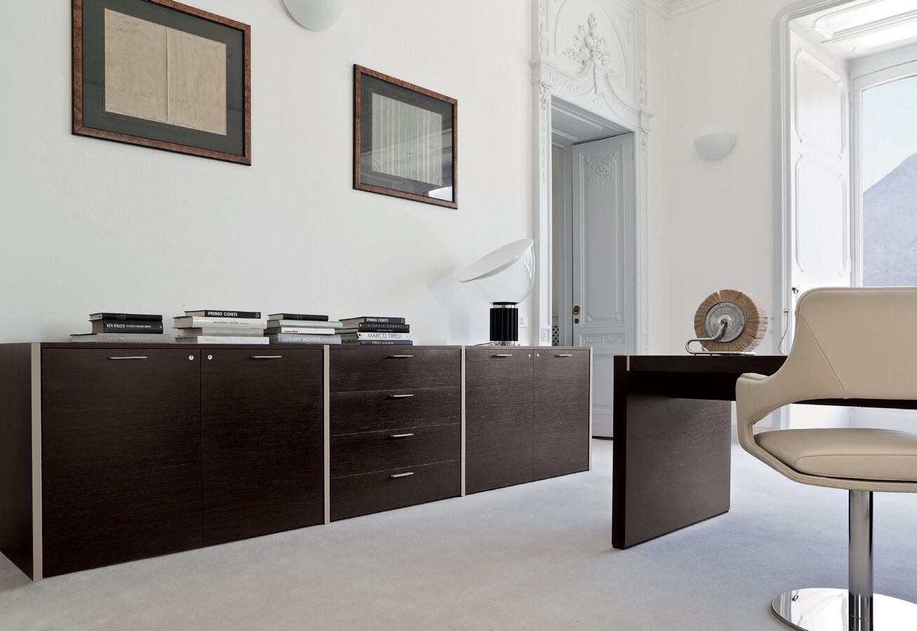 Деревянный угловой рабочий стол с ящиками i 4 Mariani ARCH-00129879 - Вид №7