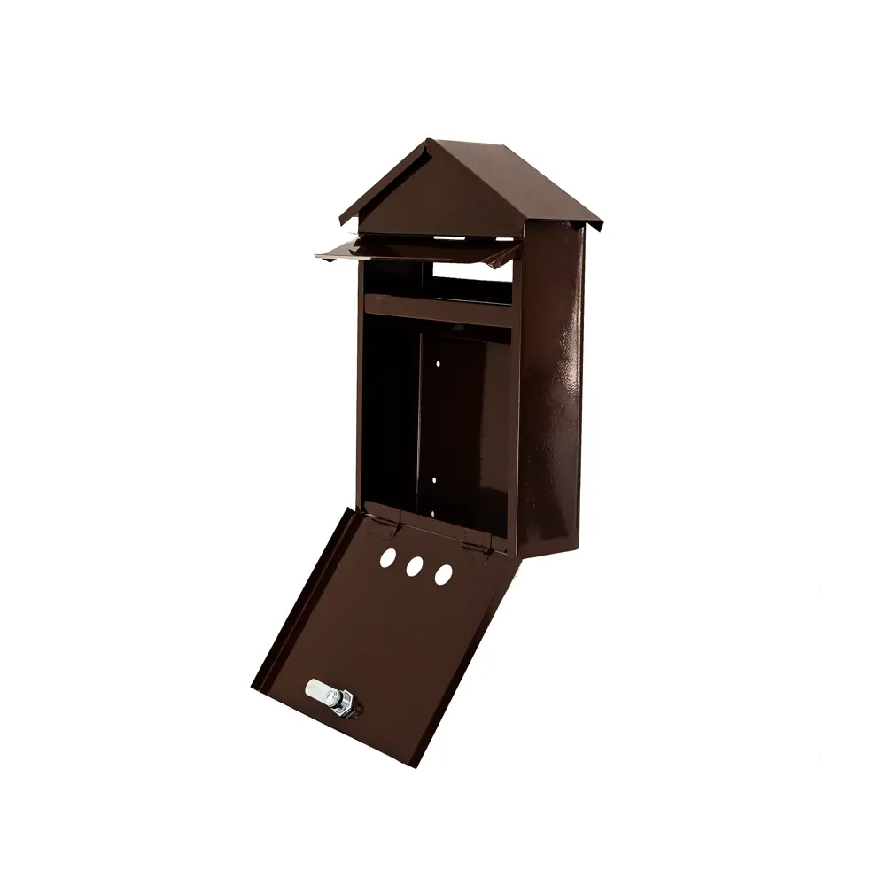 Почтовый ящик Vip Домик с замком металл цвет коричневый Santreyd STLM-2086715 - Вид №2