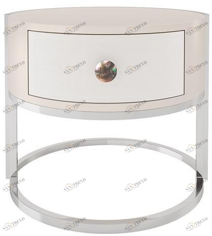 FRATO Круглая прикроватная тумбочка из лакированной древесины с ящиками Cabochon Ffu020004aak 