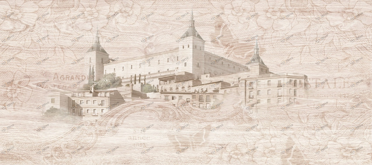 Керамическая плитка ROYAL 130763 20х45 см PiezaROSA 