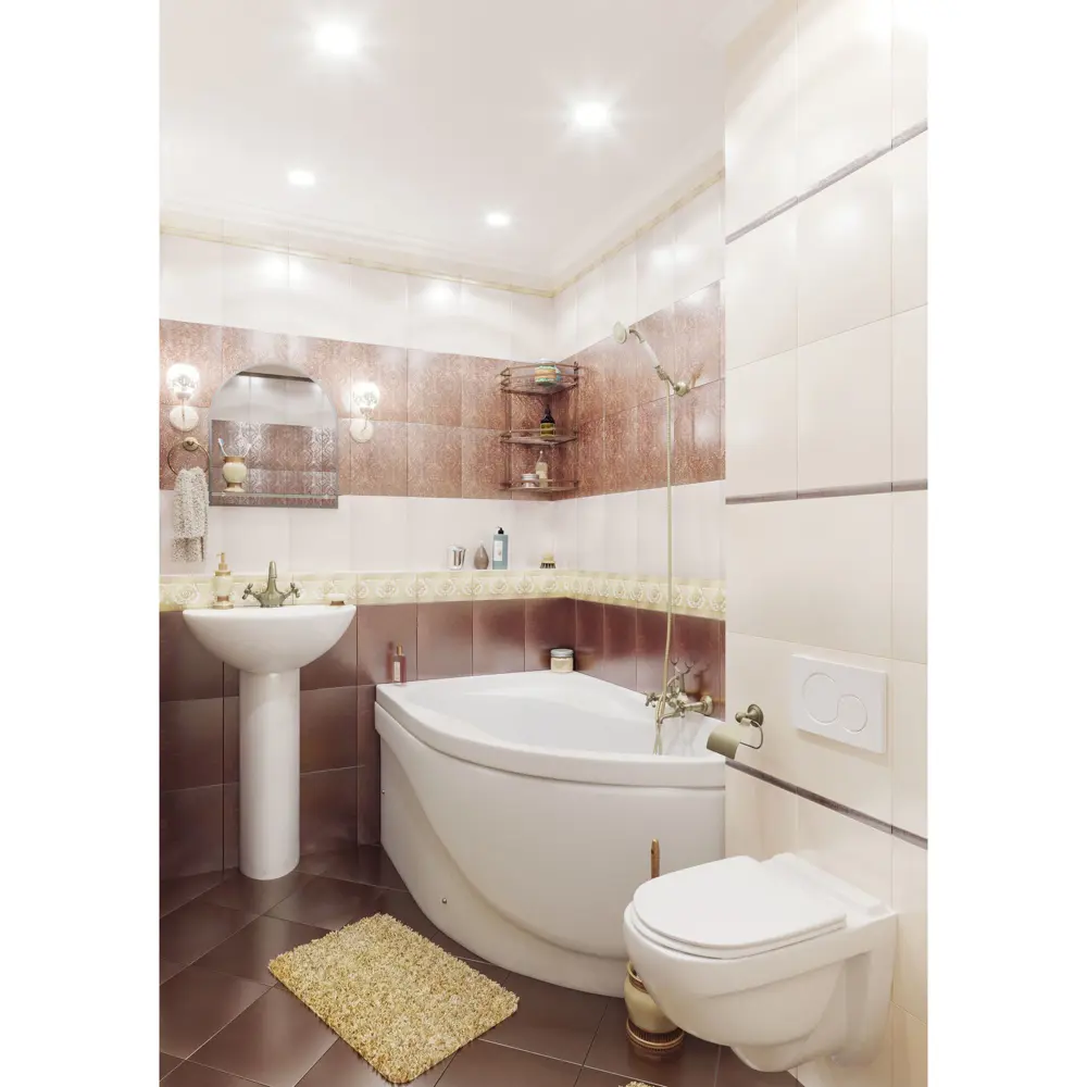 Бордюр настенный LB Ceramics Катар 13x25 см цвет белый STLM-2029039 - Вид №5