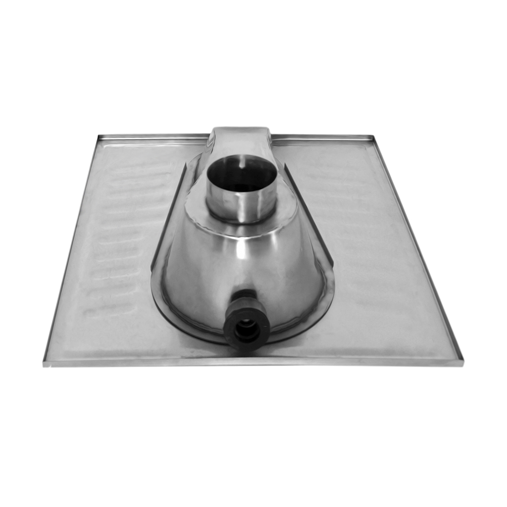 MF-411 Унитаз напольный "Чаша Генуя" из нержавеющей стали Public Steel  - Вид №1