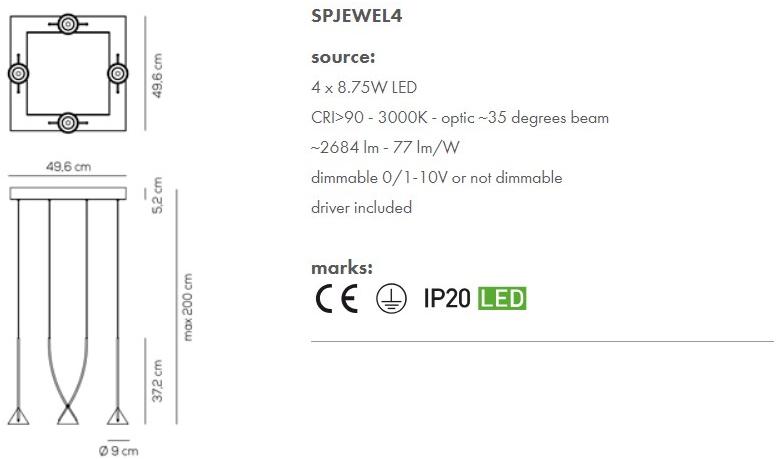 AXOLIGHT Подвесной светильник из нейлона® и переработанного стекла Jewel sun-id-1509847 - Вид №17