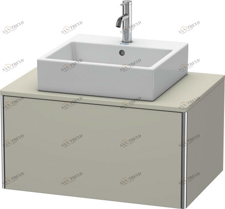 XS490006060 XSquare Тумбочка для подвесной консоли Серо-коричневый шелковисто-матовый лак Duravit