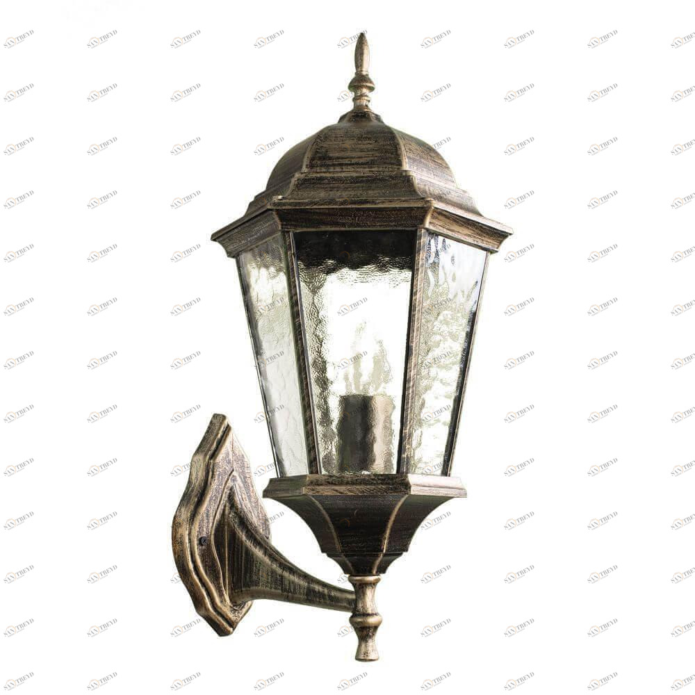 Уличный настенный светильник серый Arte Lamp Genova A1201AL-1BN ARTE LAMP GENOVA, ПОД СТАРИНУ, ФОНАРЬ 00-3897328 Прозрачный;серый 