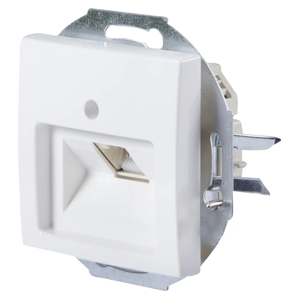 Телефонная розетка встраиваемая ABB Basic 55 RJ11, цвет белый 13607047 STLM-2078510 Basic55 - Вид №2