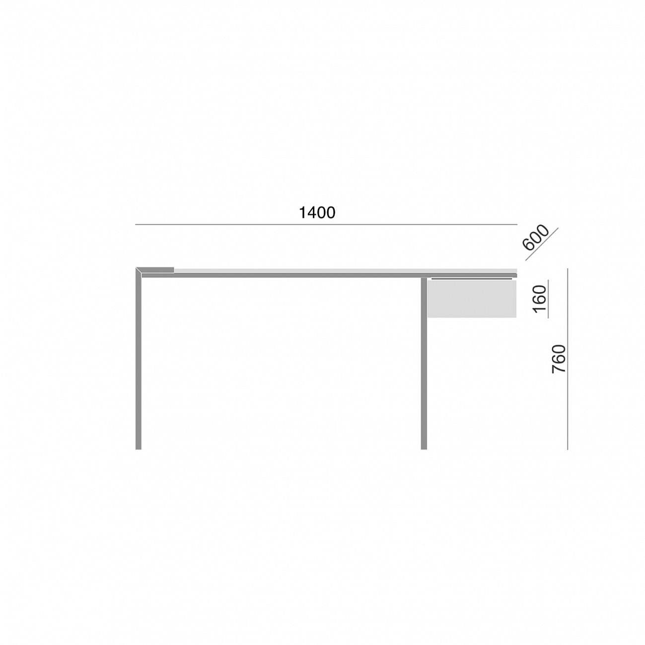 Письменный деревянный стол черный 140 см Mak BRAGIN DESIGN  00-3879380 Коричневый;черный  - Вид №4