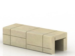 Реконструированная каменная скамья