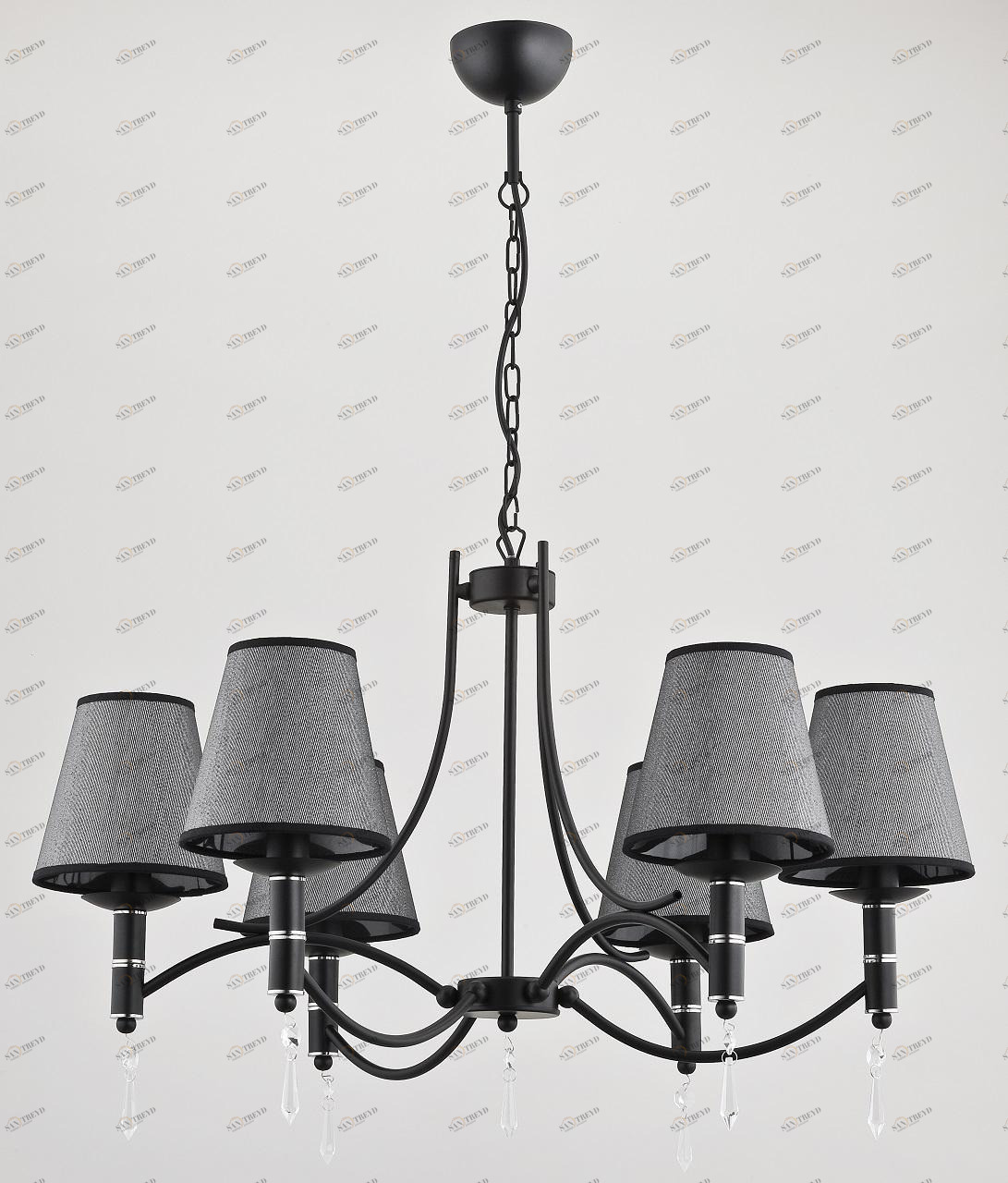 Подвесная люстра Alfa Abil Black Silver 22966 ALFA ДИЗАЙНЕРСКИЕ, ABIL 186641 Черный 