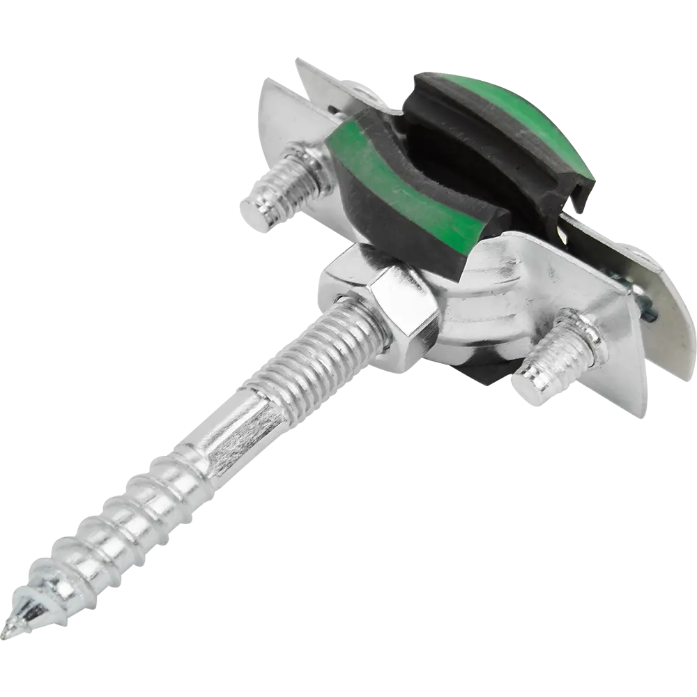 Хомут MAYER для труб ø16-19 мм со шпилькой и антивибрационным уплотнением 84858775 STLM-0056334