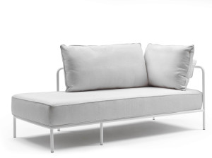 Ткань и сталь сад Dormeuse