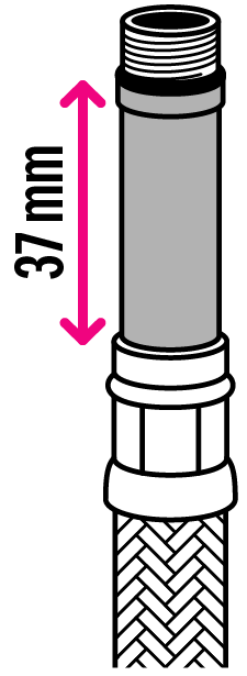 Гибкая подводка Equation для смесителей 80 см с металлической оплеткой 82661644 STLM-0033128 - Вид №3