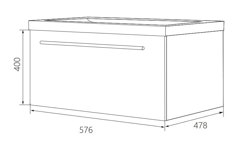 У51037 Тумба Соната 58П 1я, Белый глянец 1 Marka Соната  - Вид №5