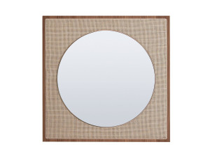 Настенное деревянное квадратное зеркало