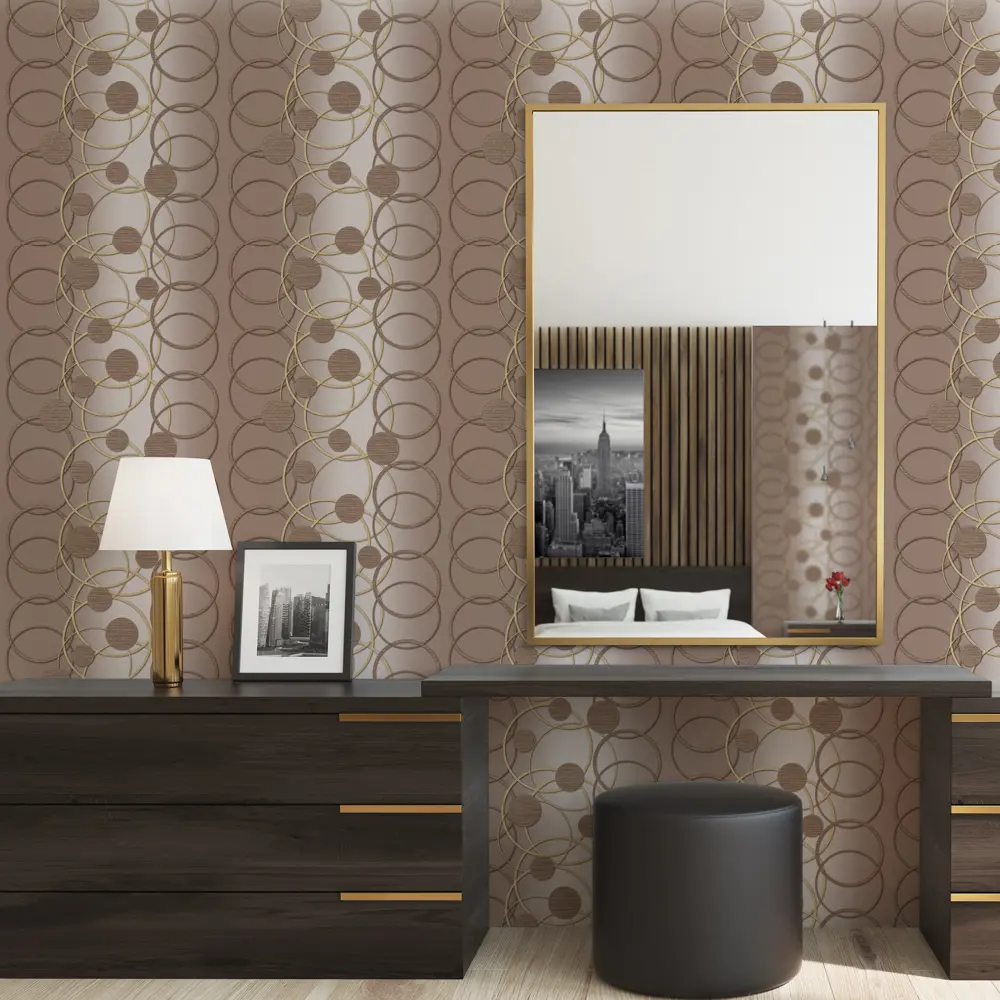 Обои флизелиновые Аспект Вега коричневые 1.06 м 75049-28 82638289 STLM-2140743 WALL DECOR - Вид №2