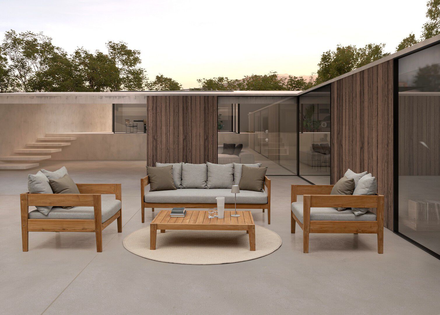 Съемное тканевое садовое кресло с подлокотниками BIZZOTTO KOBO ARCH-00048672 - Вид №8