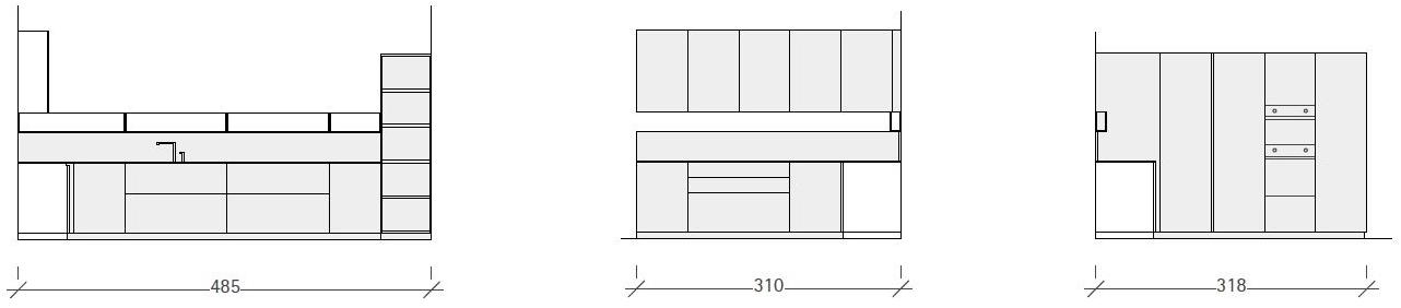 Alta Cucine Лакированная линейная кухня из дерева и стекла Sistema 22 sun-id-1400072 - Вид №8