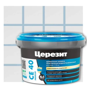ЦЕРЕЗИТ Эластичная затирка CE 40 небесный для плиточных швов 2 кг 13836595