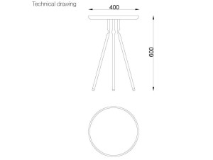 Круглый журнальный столик из ясеня