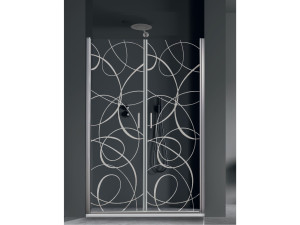 Хрустальная ниша душевая кабина с распашной дверью