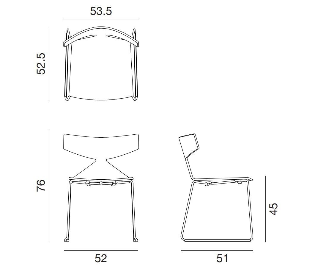 Штабелируемый стул для салазок Arper ARCH-00115044 - Вид №2