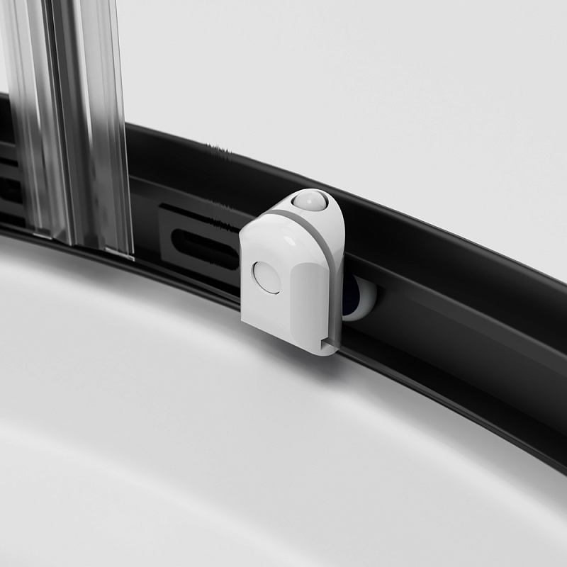 W88E-205-090BT Twin Slide Душевое ограждение c поддоном 90x90 профиль черный AM.PM X-Joy  - Вид №3