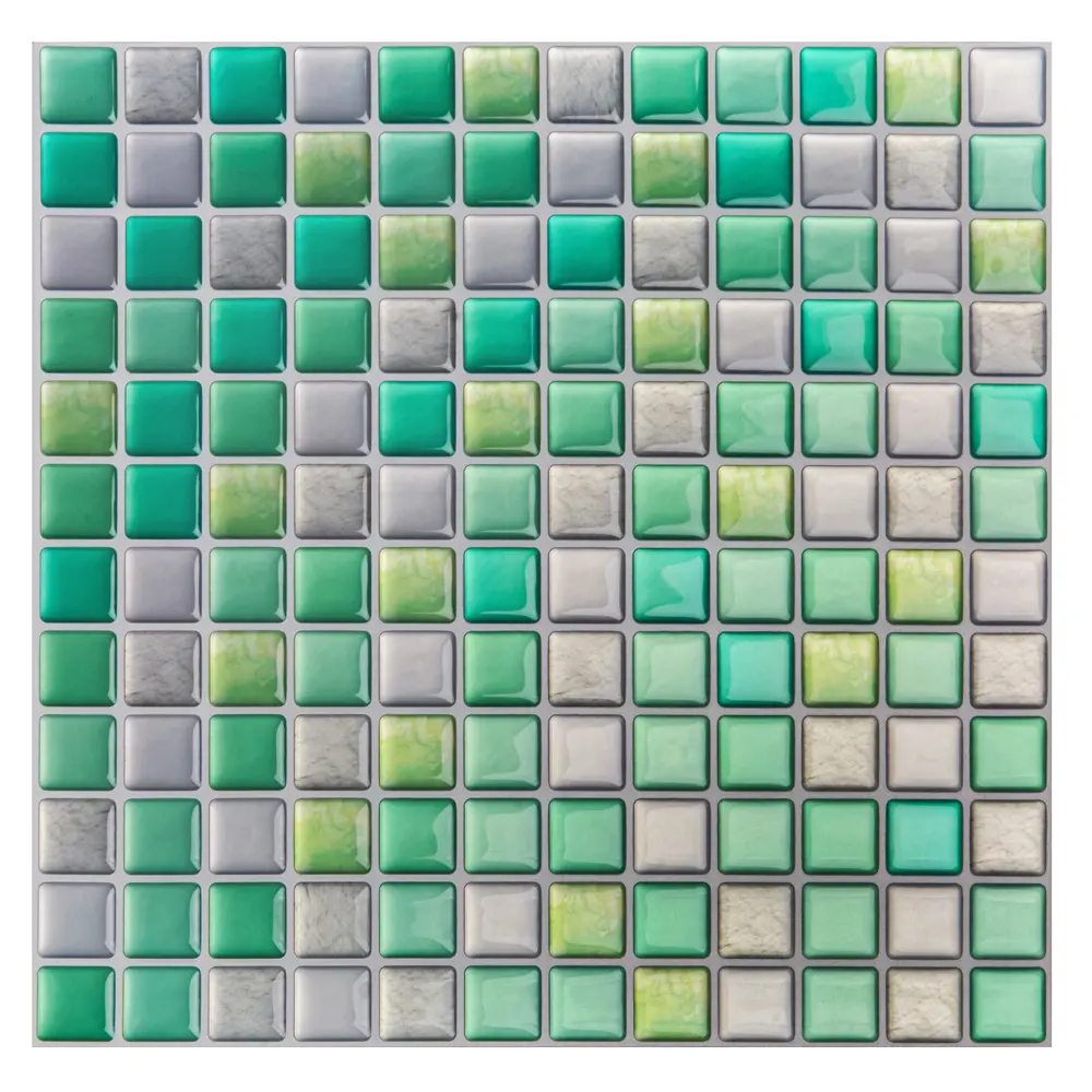 Santreyd 3D мозаика бирюзовая для стен с самоклеющейся основой 89379609 STLM-1345883