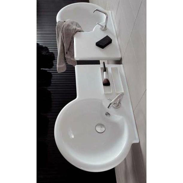 43167 Подвесная раковина настенная овальная Ceramica Hidra  белая  - Вид №3